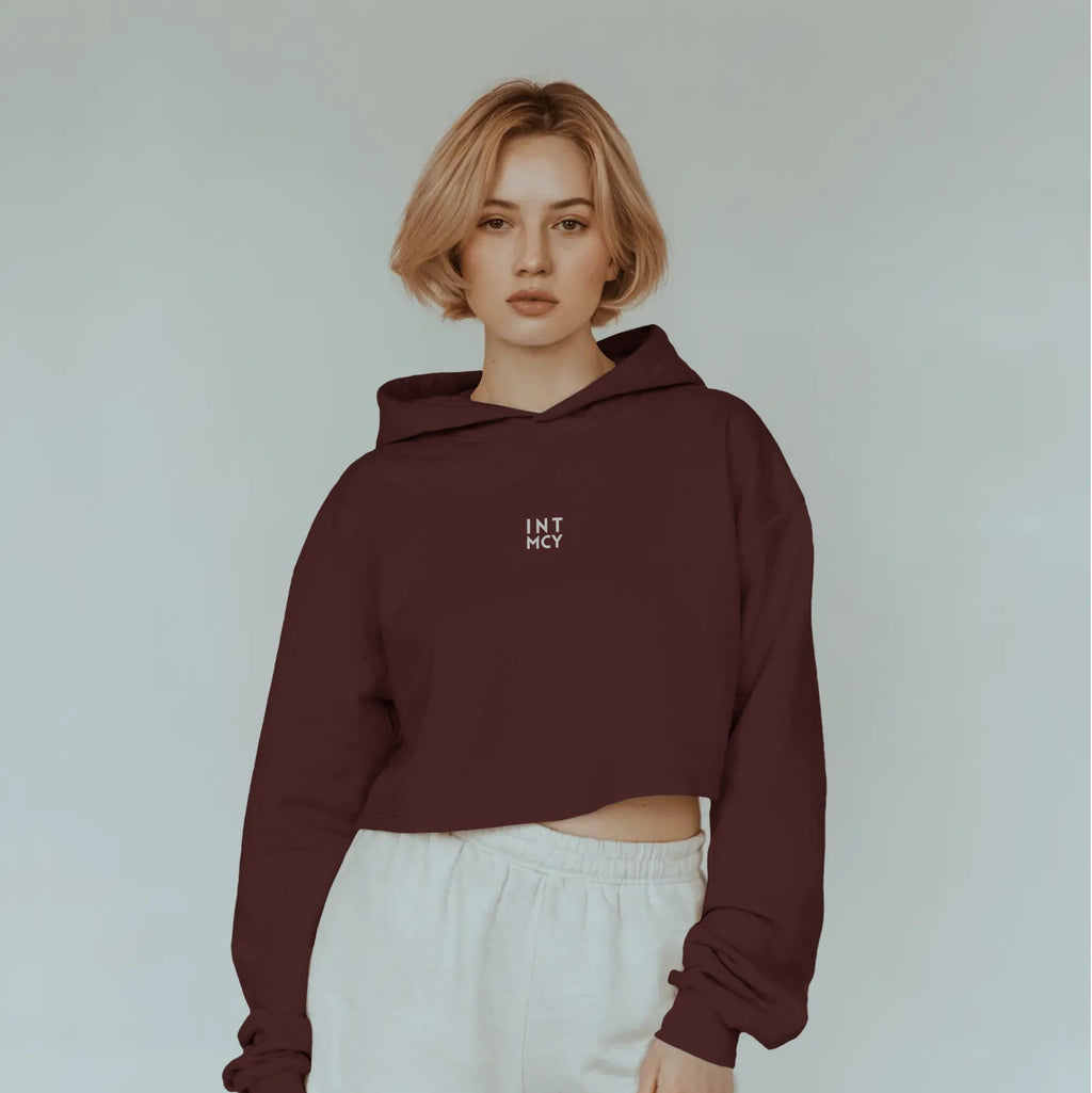 Liquid Red Cropped Hoodie