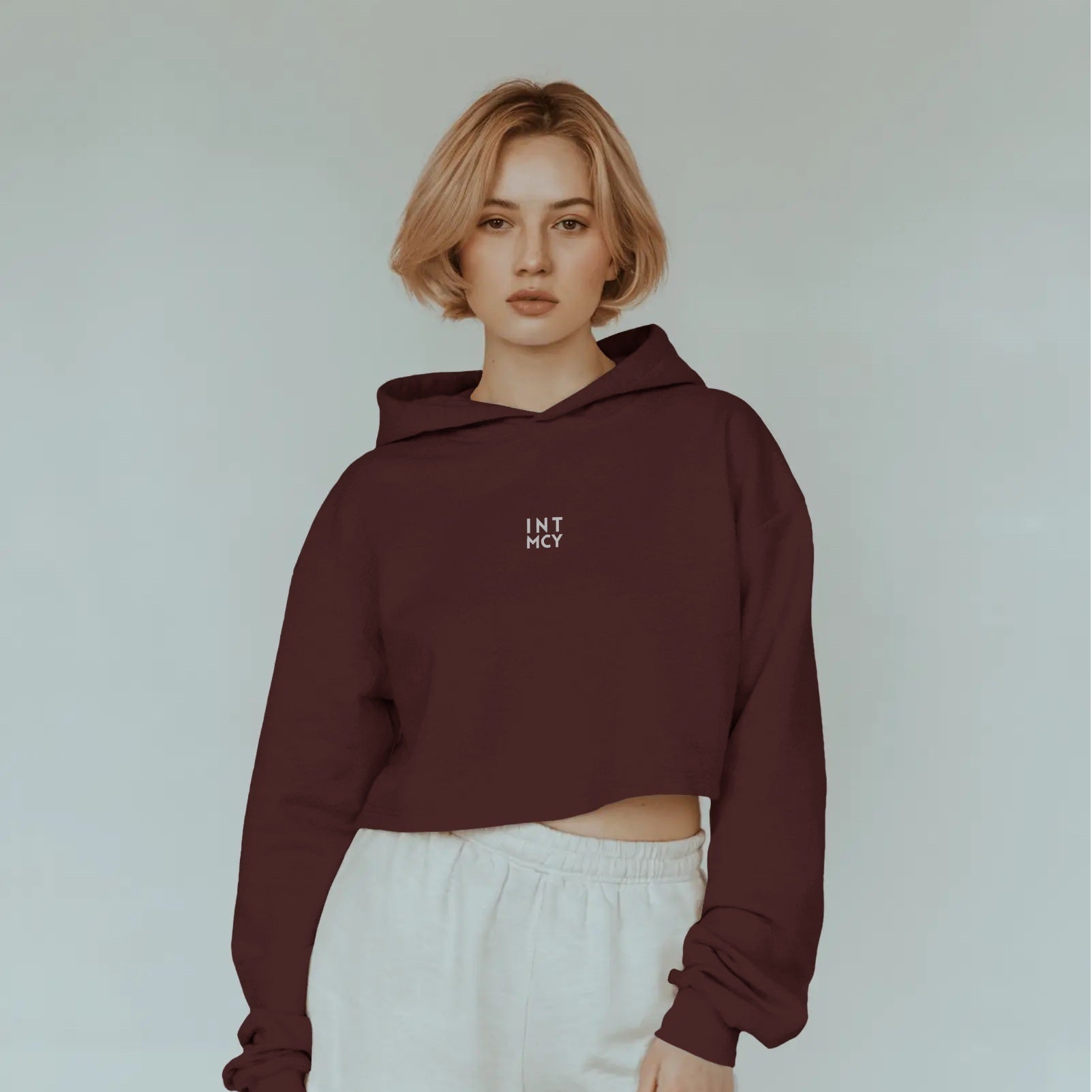 Liquid Red Cropped Hoodie