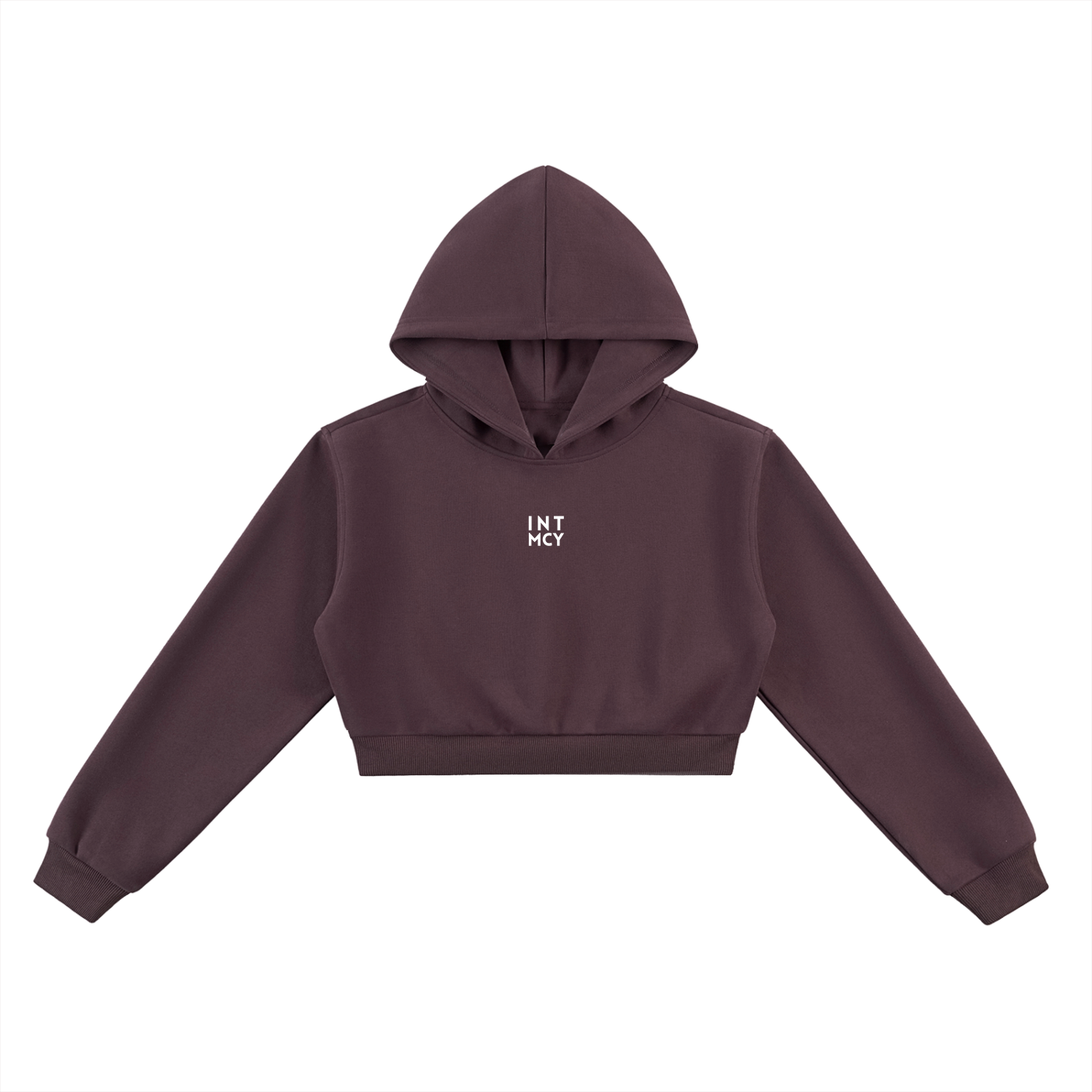 Liquid Cropped Hoodie in Red